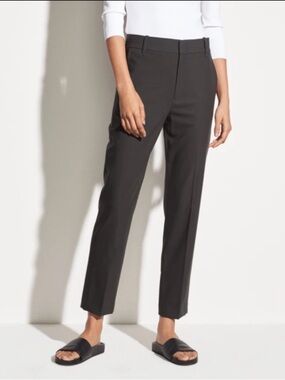 Vince Charcoal Gray Wool Tapered Trouser Ankle Work Pant - Size 8 - 28" Inseam